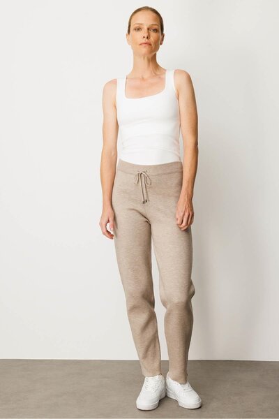 Desen Triko Women's Trousers Mink