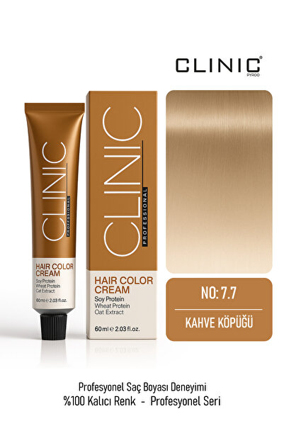 CLINIC PYROO No: 7.7 Saç Boyası – Hair Color Cream 60 ml - Kahve Köpüğü