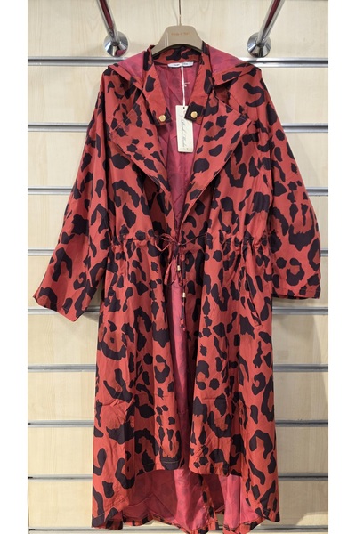 Park Moda Camouflage Pattern Raincoat Trench Coat