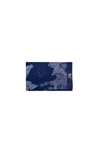 DACSHOP Ladies luxurious wool scarf, blue/yellow