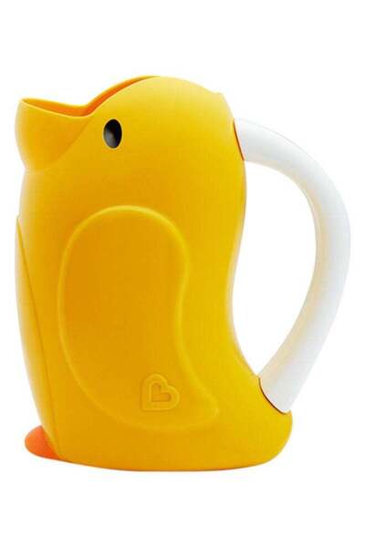 Munchkin Duckling Soft Rim Bath Rinser with Easy-Grip Handle, Yellow
