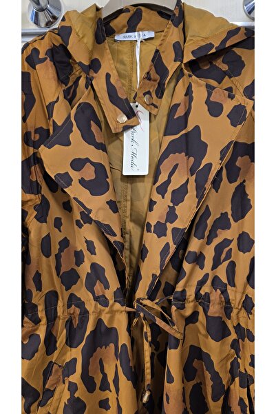 Park Moda Camouflage Pattern Raincoat Trench Coat