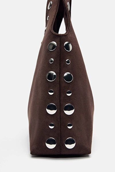 Pull & Bear Studded shopper bag