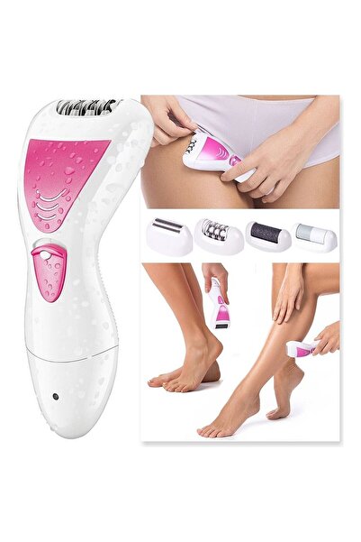Go İthalat 4 In 1 Su Geçirmez Epilasyon Aleti Epilatör Cihazı Tüy Alma Makinesi Topuk Törpüsü (5273)
