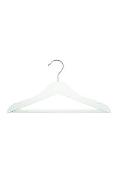 SHOPIENS Set 4 umerașe pentru copii Shopiens® din lemn, L 30 cm, alb