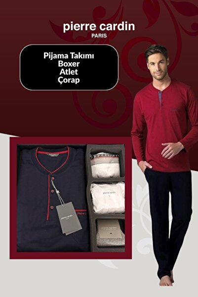 Pierre Cardin Damat Bohçası , Damat Seti ,Çeyiz Seti Pijama Eşofman Takımı Çeyiz Set Bakım Seti