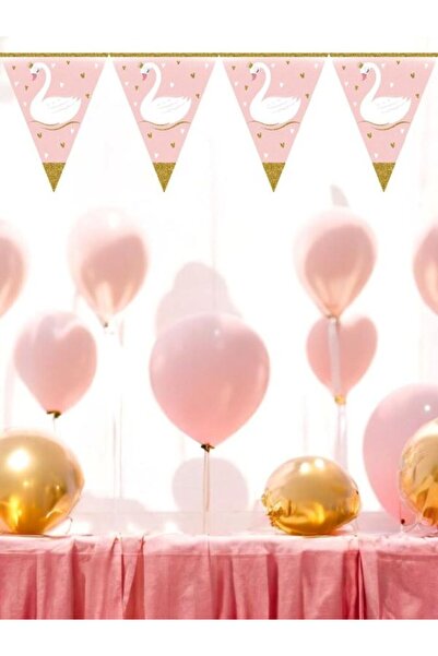 era balon KUĞU Flama Bayrak Parti Süsü – Doğum Günü ve Kutlama Afişi