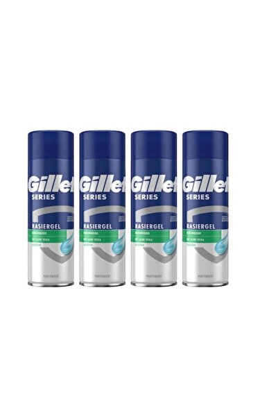 Gillette Set 4 x Shaving Foam 200ml Series Sensitive Aloe Vera