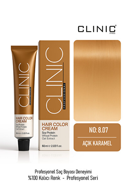 CLINIC PYROO No: 8.07 Saç Boyası – Hair Color Cream 60 ml - Açık Karamel