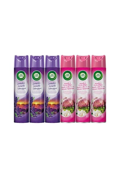 Air Wick Set 6 x Airwick Odorizant Spray 300ml, 3 x Lavanda si Musetel, 3 x Magnolie si Flori de Cires