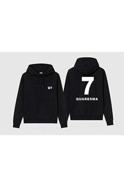 MODA هوديي رياضي أسود اللون للأولاد مطبوع عليه لاعب كرة القدم ريكاردو كواريسما