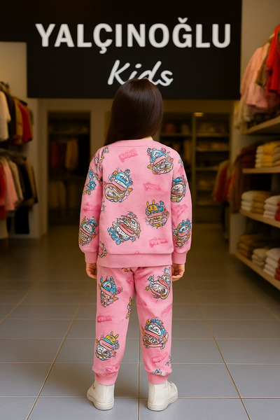 Yalçınoğlu Kids Children's Boys' Cotton Printed Set I Comfortable Casual Wear for School, Nursery and Park (Buy One Size Larger)