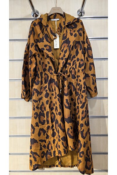 Park Moda Camouflage Pattern Raincoat Trench Coat