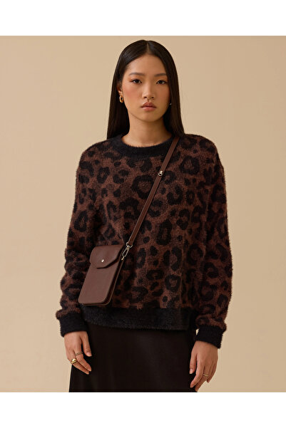 SCL Leopard Patterned Knitwear Sweater