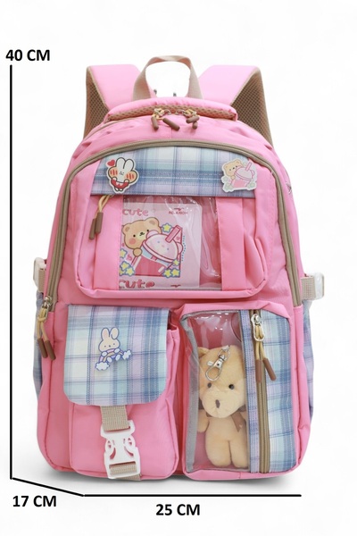 Relaxion Rlx-1395 Set of 3 Children's Primary School Bag Backpack with Pencil Case and Lunch Bag