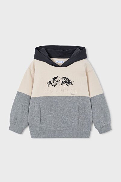 MAYORAL Erkek Çocuk Normal Kalıp 3 Parça Dağ Baskılı Eşofman Takımı - Gri