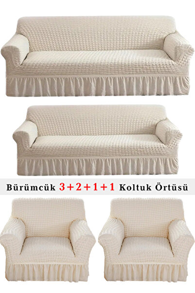 StarMall Bürümcük Koltuk örtüsü, Kanepe, Çekyat Örtüsü, Koltuk Kılıfı 3 2 1 1...