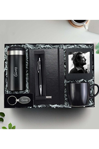 Trendmiya Termos & Defter & Kalem & Kupa & Çerçeve & Anahtarlık Hediye Seti