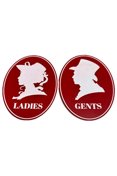 allled Red toilet sign set