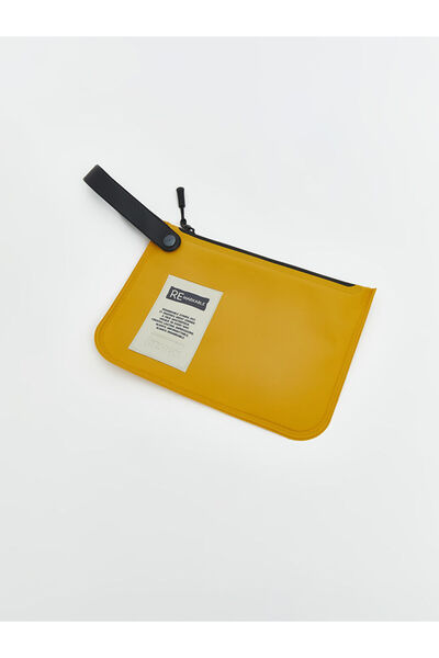 LC Waikiki Yellow Leather Look Men's Handbag