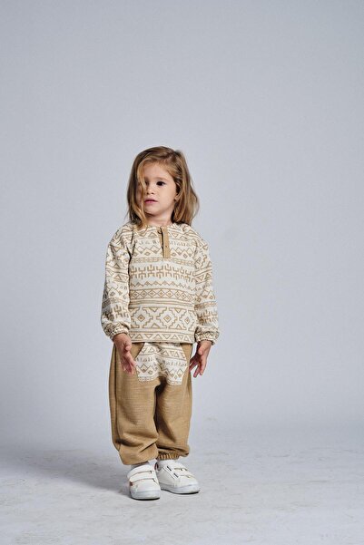 MiaBaby طقم بنطلون بنمط عرقي مع جيب كنغر مكون من قطعتين