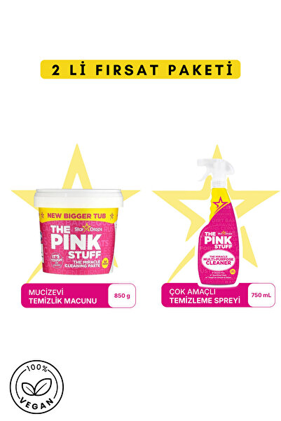 ThePinkStuff Mucizevi Temizlik Macunu 850gr - Çok Amaçlı Temizleme Spreyi 750ml