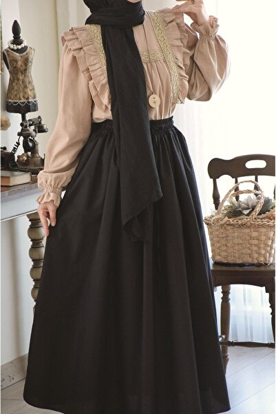 EMİNOS BUTİK Fusta din poplin de bumbac