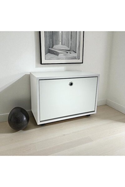 ADIM EBATLAMA TEK KAPAK AYAKKABILIK -BEYAZ