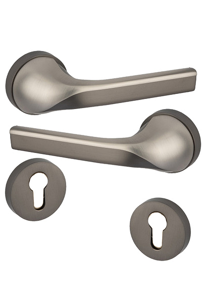 LOZAN زوج مقبض باب يد مفصول ثقيل لون رمادي / فضي