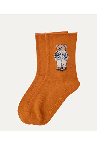 Katia&Bony Children's Teddy Patterned Elastic Modal Socks