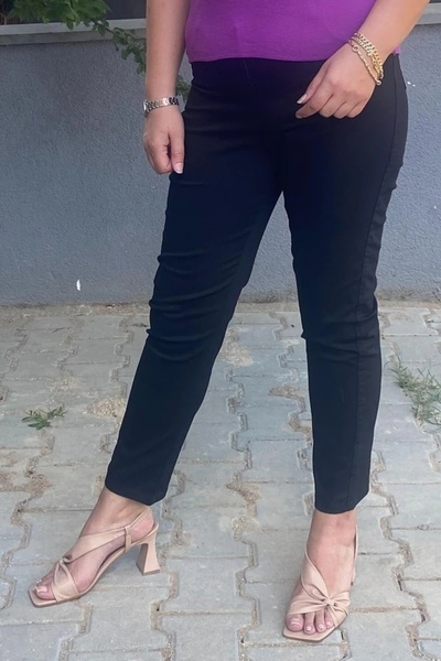 Mia Butik Women's Black Tube Leg Pants