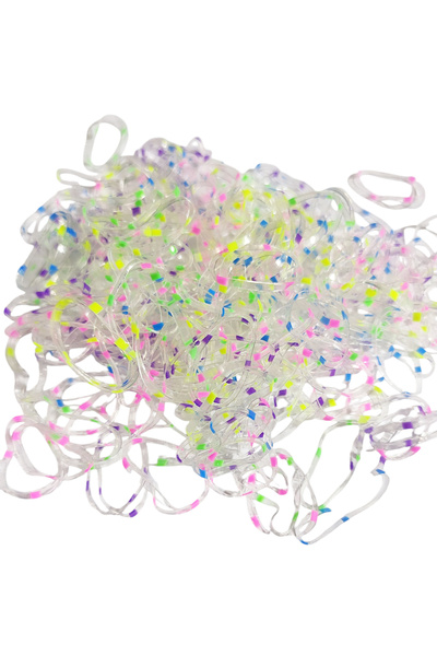 Limmy Transparent Colorful Perm Tube Buckle Hair Rubber Buckle - 1 Tube