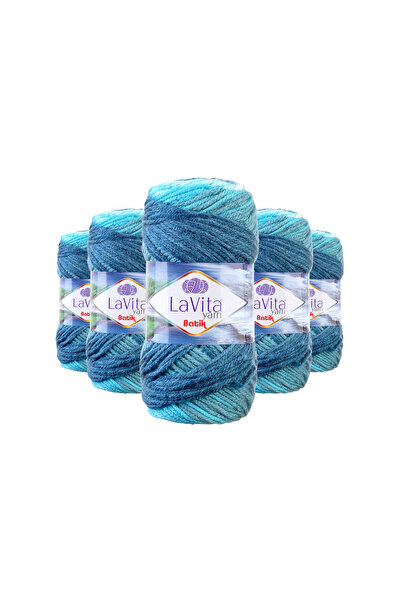 LaVita Yarn Batik El Örgü İpi %100 Akrilik 500gr 5 ADET (DG04 ZAMBAK)