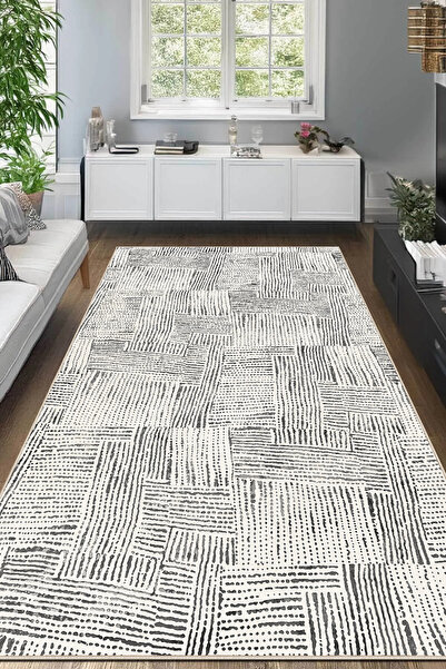 MUA HOME DECOR Geomerik Dijital Baskı Yıkanabilir Kaymaz Taban Salon Mutfak K...