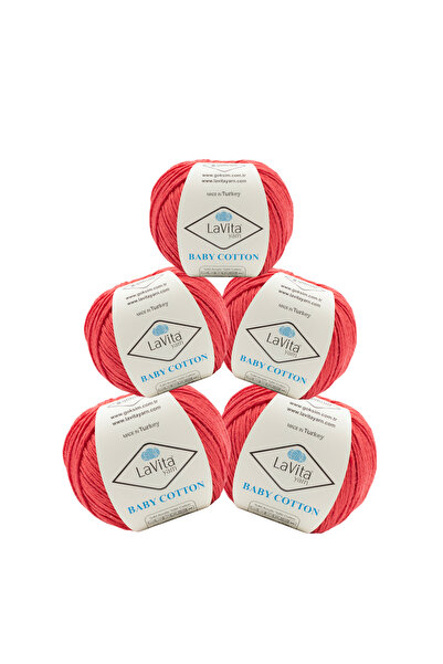 LaVita Yarn خيوط قطنية للأطفال للحياكة اليدوية والأميجورومي 40% أكريليك 60% ق...