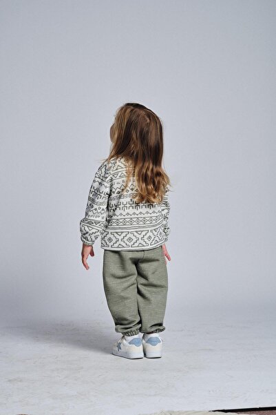 MiaBaby Ethnic Pattern Trousers Kangaroo Pocket 2 Piece Set