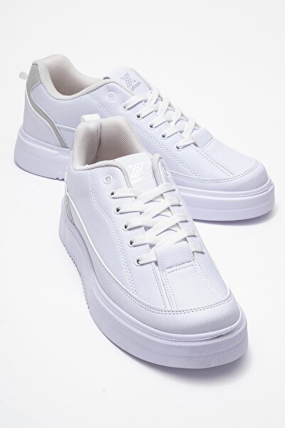 CCWAY AYAKKABI Men's Lace-Up Shoes White Silver