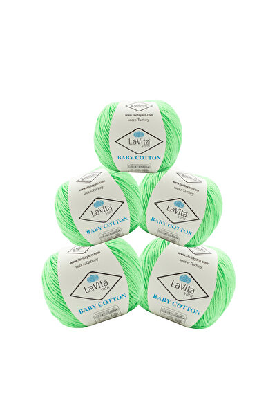 LaVita Yarn خيوط قطنية للأطفال للحياكة اليدوية والأميجورومي 40% أكريليك 60% ق...