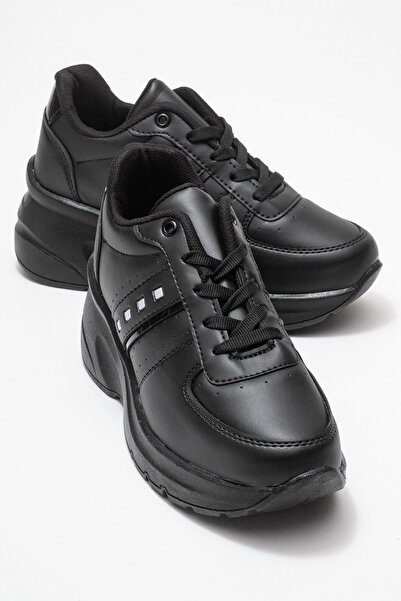 CCWAY AYAKKABI Pantofi sport pentru femei; NEGRU MAT