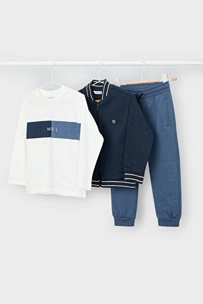 MAYORAL Erkek Çocuk Normal Kalıp 3 Parça Bomber Ceketli Eşofman Takımı - Laci...