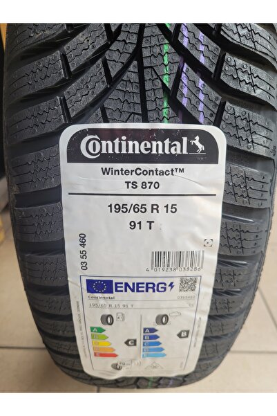 Continental 195/65R15 Winter Contact TS870 91T Set Olarak (4 ADET) 2025 Üretim*