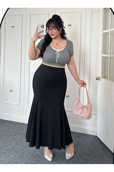 CNG MODA Plus Size Stylish Slimming Hijab Fish Skirt