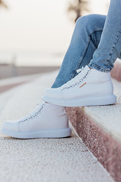 Zerenyus Ανδρικές μπότες με κορδόνια ρωμαϊκής ποιότητας Premium Λευκές