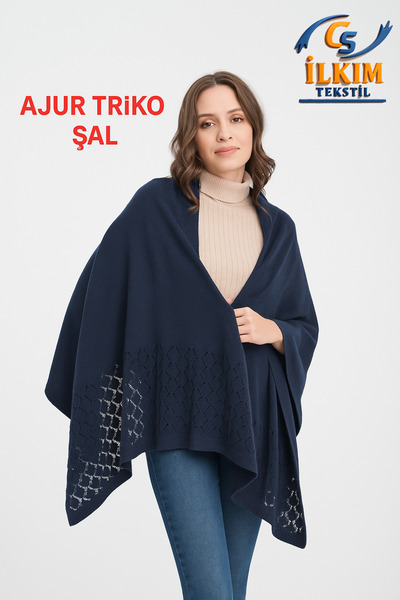 cs ilkim Openwork Knit Shawl, Stylish Comfortable Shoulder Shawl, Knit Shoulder Shawl, 75X175