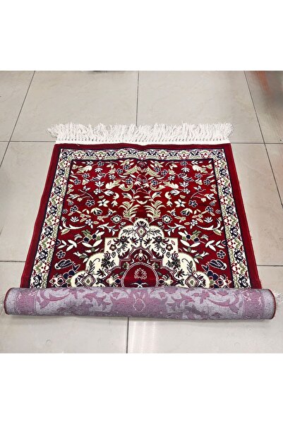 Generic Red prayer rug in the shape of a kindergarten