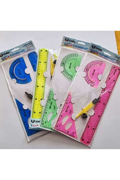 Modellino 4 Pack 4 Different Colors 4 Pieces Pergelli Flexy Ruler Set Bendable Flexible Drawing Set