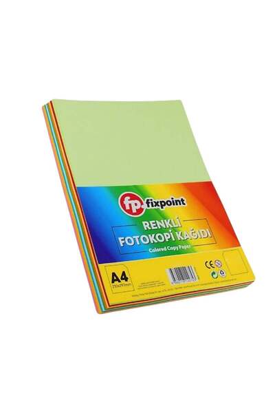 FixPoint 50 ورقة تصوير ملونة مقاس A4 بـ 10 ألوان