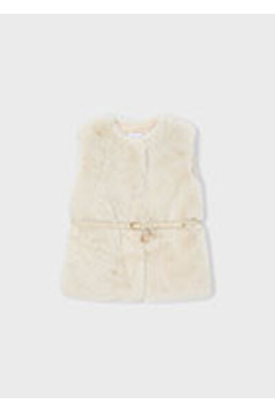 MAYORAL 4315-93 Girl's Cream Belted Vest