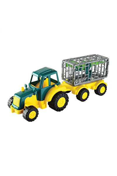 abnturk Yüksek Kalite Çocuklar İçin Dinazor Traktör ve Römorklu Eğitici Çiftl...