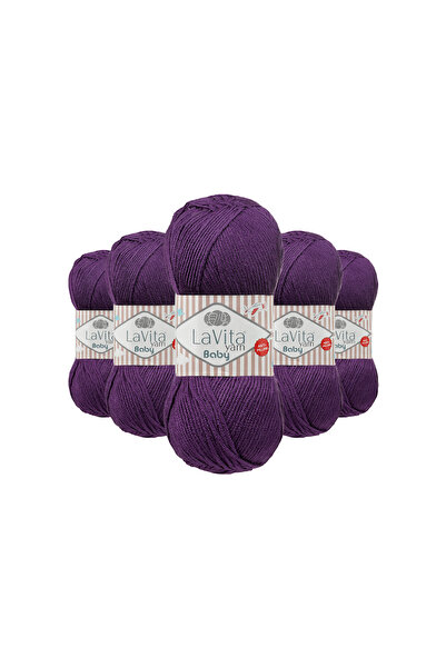 LaVita Yarn Fir de tricotat manual pentru bebeluși 100% acrilic anti-scămoșar...